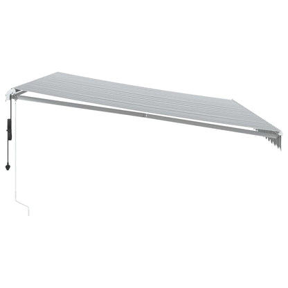 vidaXL Markise Automatisch Anthrazit & Weiß 500x350 cm