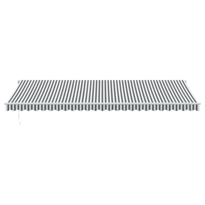 vidaXL Markise Manuell mit LED Anthrazit & Weiß 600x350 cm