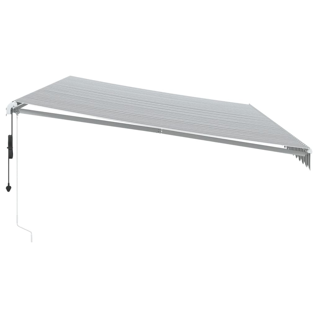 vidaXL Markise Automatisch Anthrazit & Weiß 600x350 cm