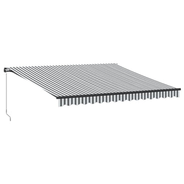 vidaXL Markise Manuell mit LEDs Anthrazit & Weiß 400x350 cm