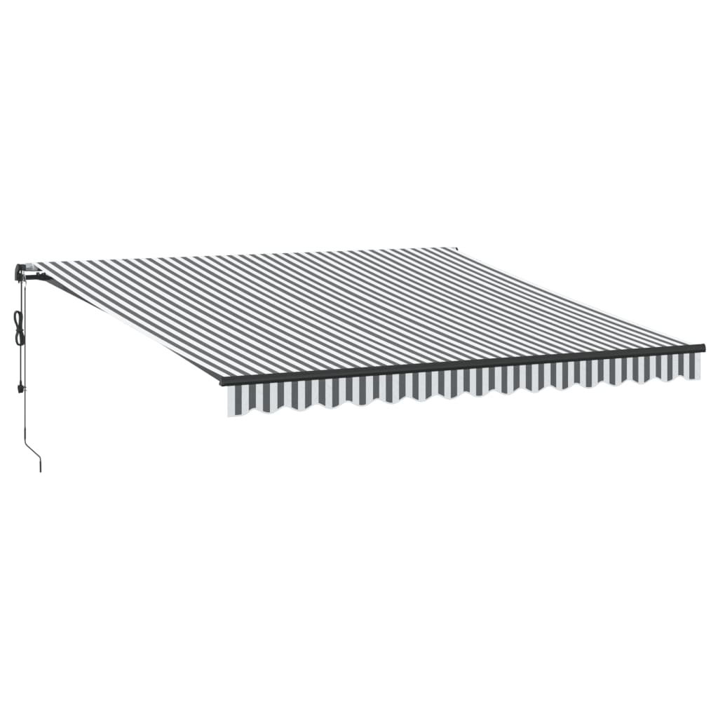 vidaXL Markise Automatisch Anthrazit und Weiß 400x350 cm