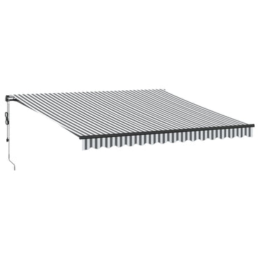 vidaXL Markise Automatisch Anthrazit und Weiß 400x350 cm