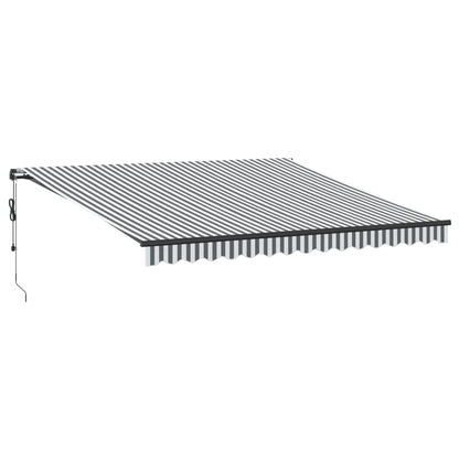 vidaXL Markise Automatisch Anthrazit und Weiß 400x350 cm