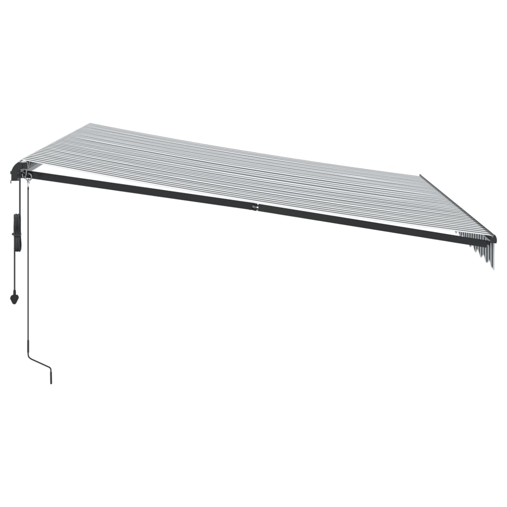 vidaXL Markise Automatisch Anthrazit und Weiß 400x350 cm