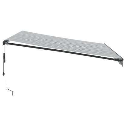 vidaXL Markise Automatisch Anthrazit und Weiß 400x350 cm