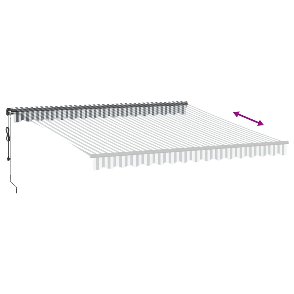 vidaXL Markise Automatisch Anthrazit und Weiß 400x350 cm