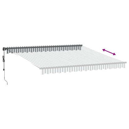 vidaXL Markise Automatisch Anthrazit und Weiß 400x350 cm