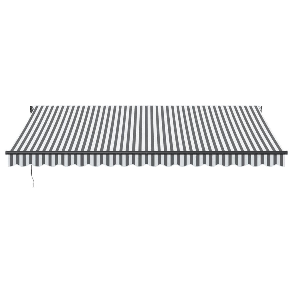 vidaXL Markise Automatisch Anthrazit und Weiß 450x350 cm