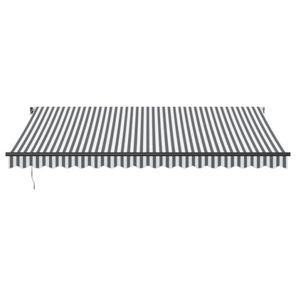vidaXL Markise Automatisch Anthrazit und Weiß 450x350 cm