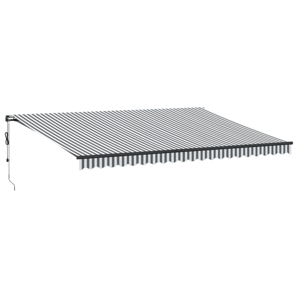 vidaXL Markise Automatisch Anthrazit und Weiß 500x350 cm