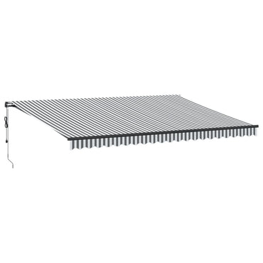 vidaXL Markise Automatisch Anthrazit und Weiß 500x350 cm