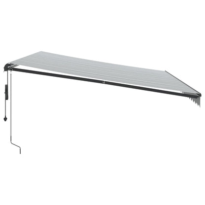 vidaXL Markise Automatisch Anthrazit und Weiß 500x350 cm