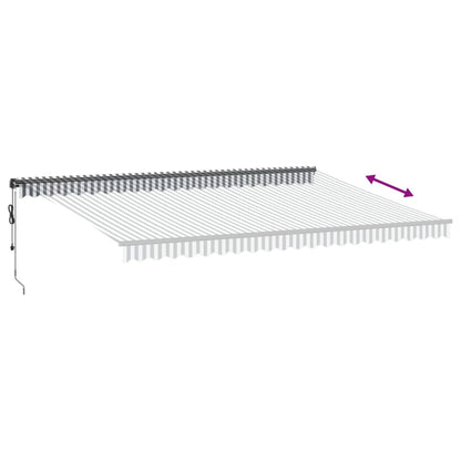 vidaXL Markise Automatisch Anthrazit und Weiß 500x350 cm
