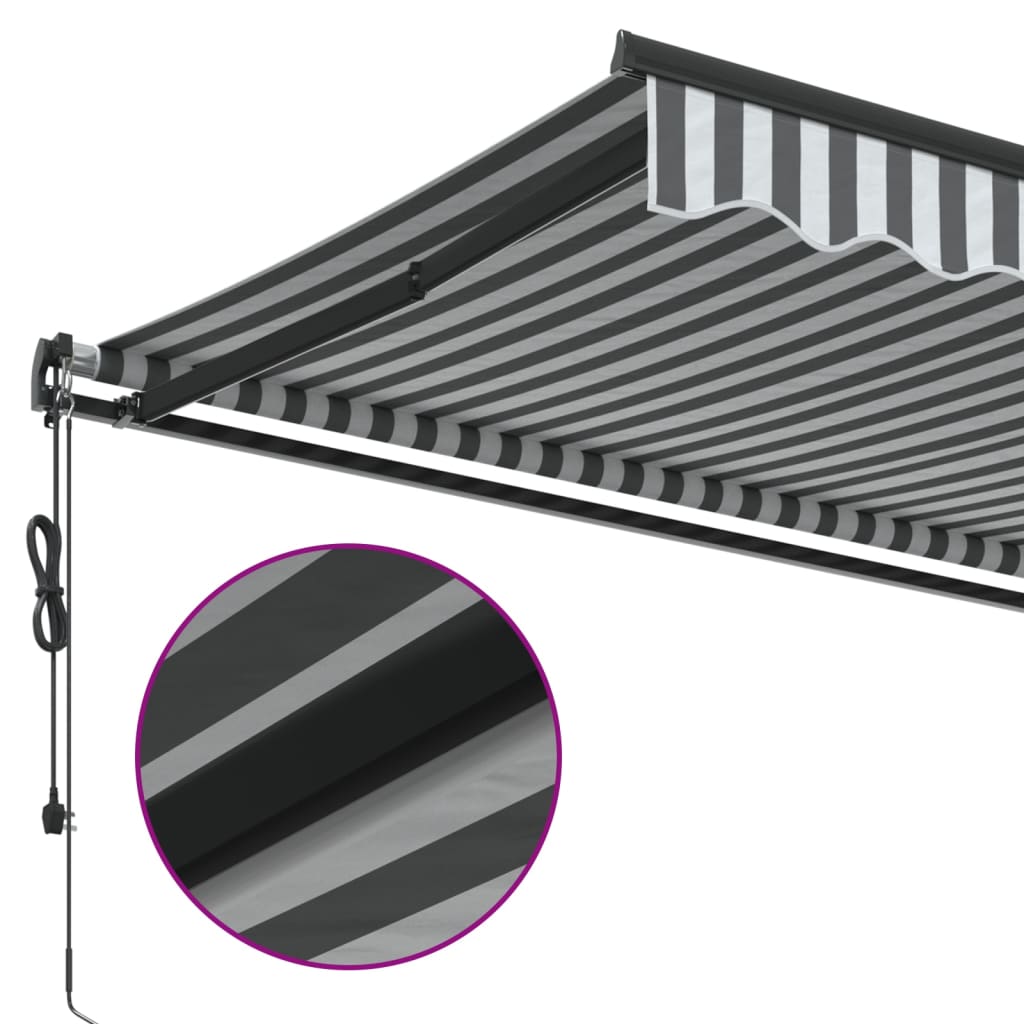 vidaXL Markise Automatisch Anthrazit und Weiß 500x350 cm