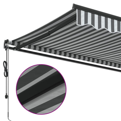 vidaXL Markise Automatisch Anthrazit und Weiß 500x350 cm