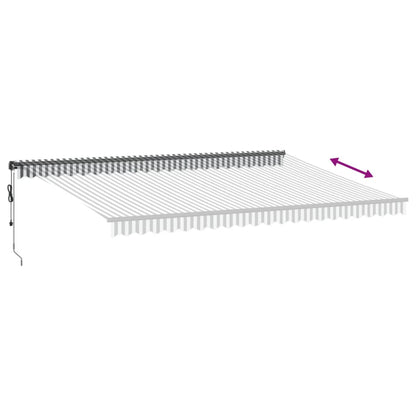 vidaXL Markise Automatisch mit LEDs Anthrazit & Weiß 500x350 cm