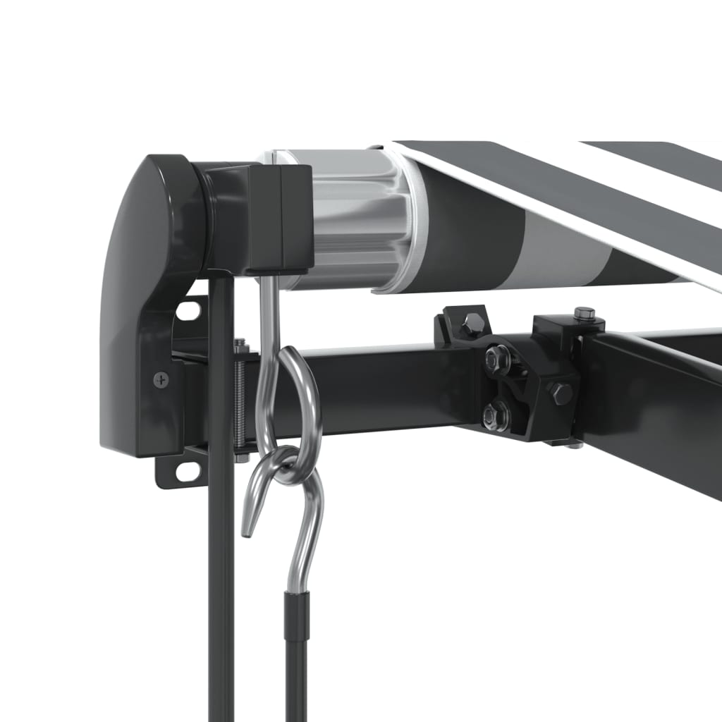vidaXL Markise Automatisch mit LEDs Anthrazit & Weiß 500x350 cm