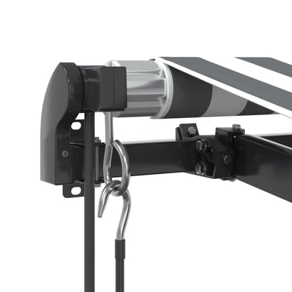 vidaXL Markise Automatisch mit LEDs Anthrazit & Weiß 500x350 cm