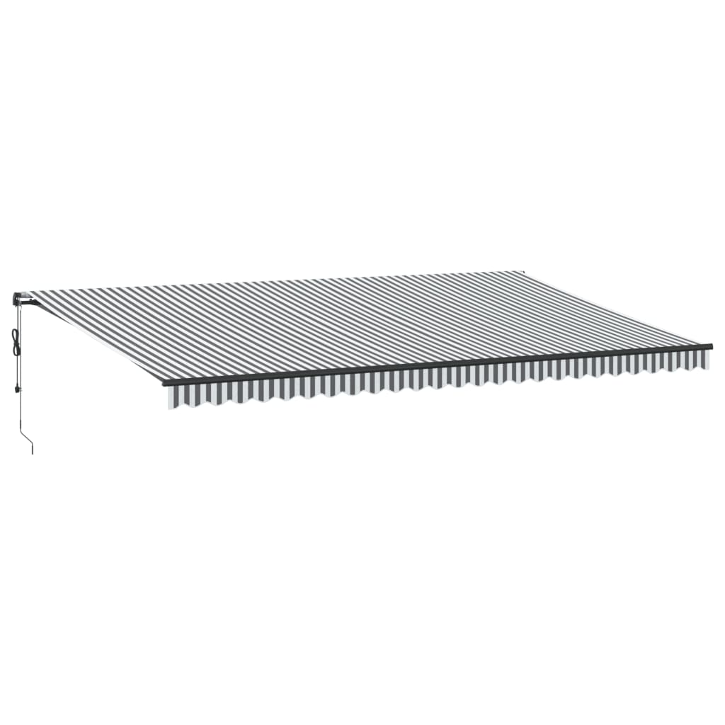 vidaXL Markise Automatisch Anthrazit und Weiß 600x350 cm