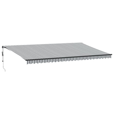 vidaXL Markise Automatisch Anthrazit und Weiß 600x350 cm
