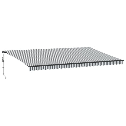 vidaXL Markise Automatisch Anthrazit und Weiß 600x350 cm