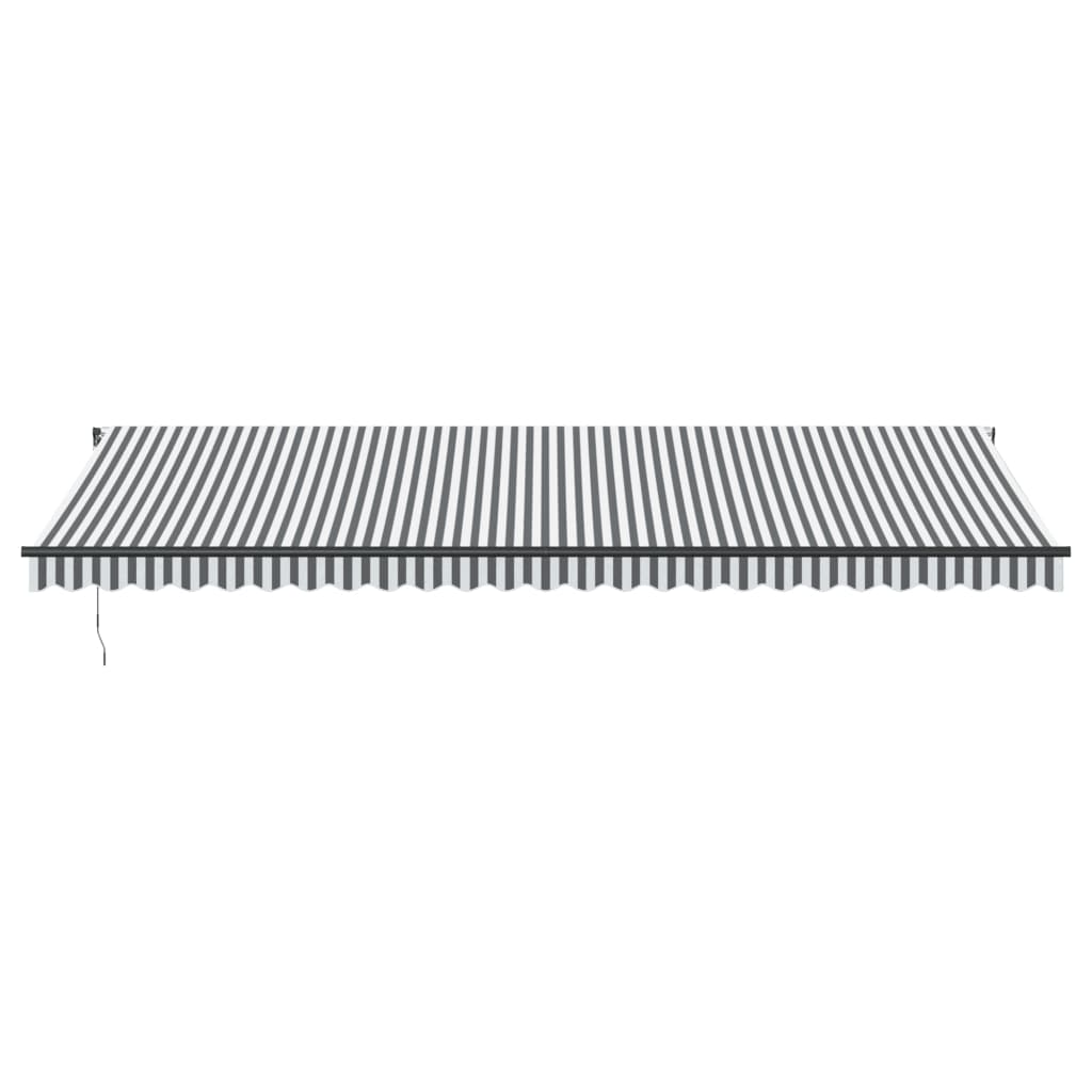 vidaXL Markise Automatisch Anthrazit und Weiß 600x350 cm