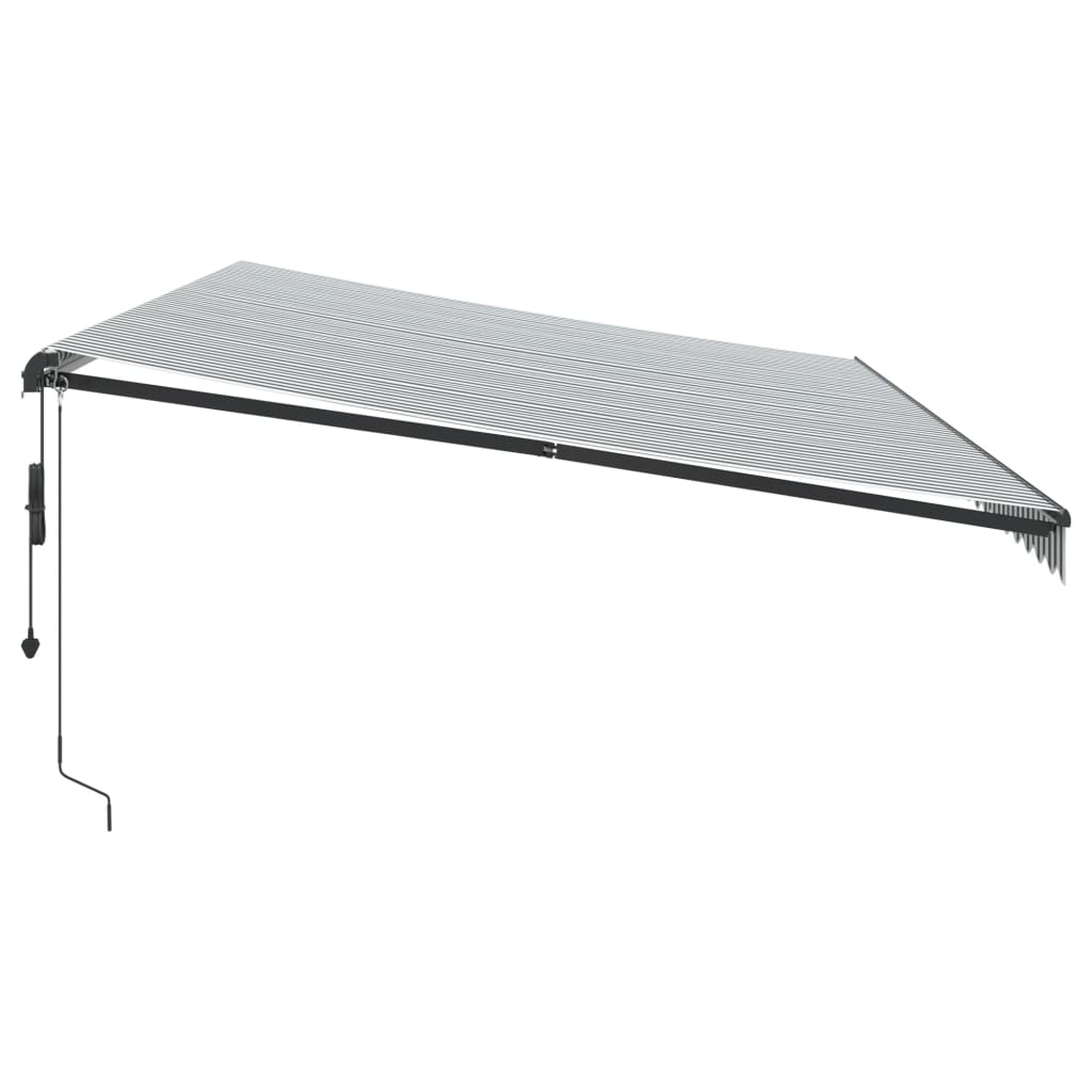 vidaXL Markise Automatisch Anthrazit und Weiß 600x350 cm