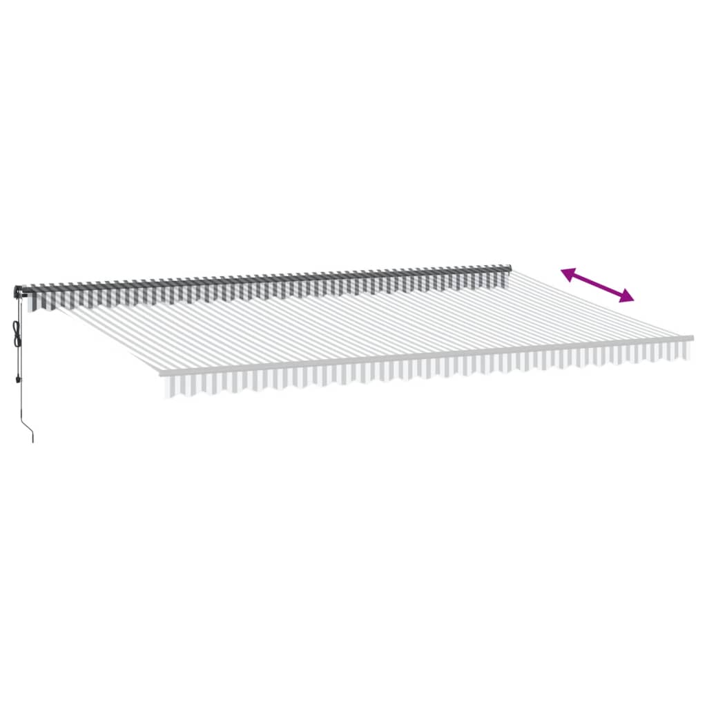 vidaXL Markise Automatisch Anthrazit und Weiß 600x350 cm