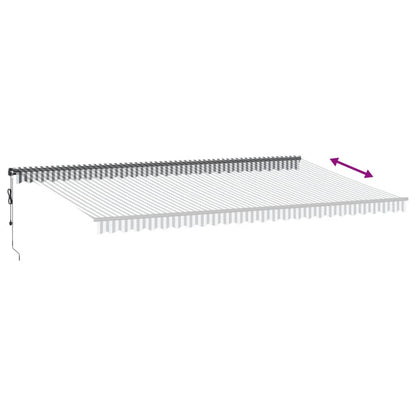 vidaXL Markise Automatisch Anthrazit und Weiß 600x350 cm