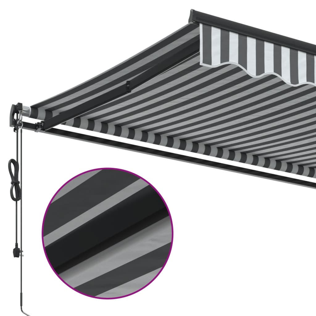 vidaXL Markise Automatisch Anthrazit und Weiß 600x350 cm