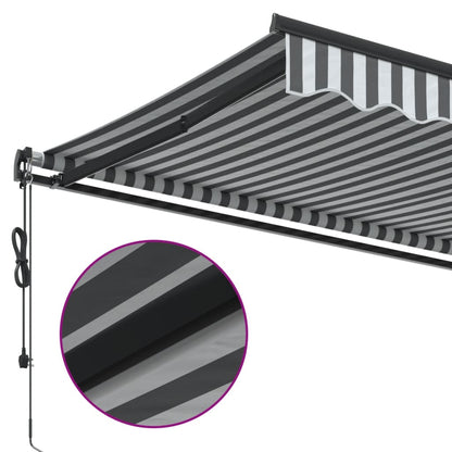 vidaXL Markise Automatisch Anthrazit und Weiß 600x350 cm