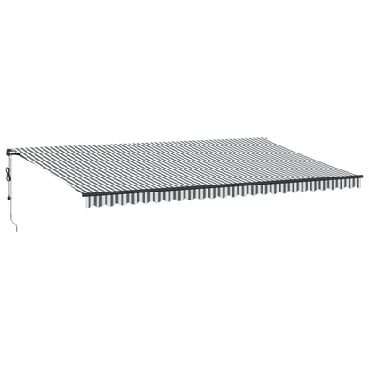vidaXL Markise Automatisch mit LEDs Anthrazit & Weiß 600x350 cm