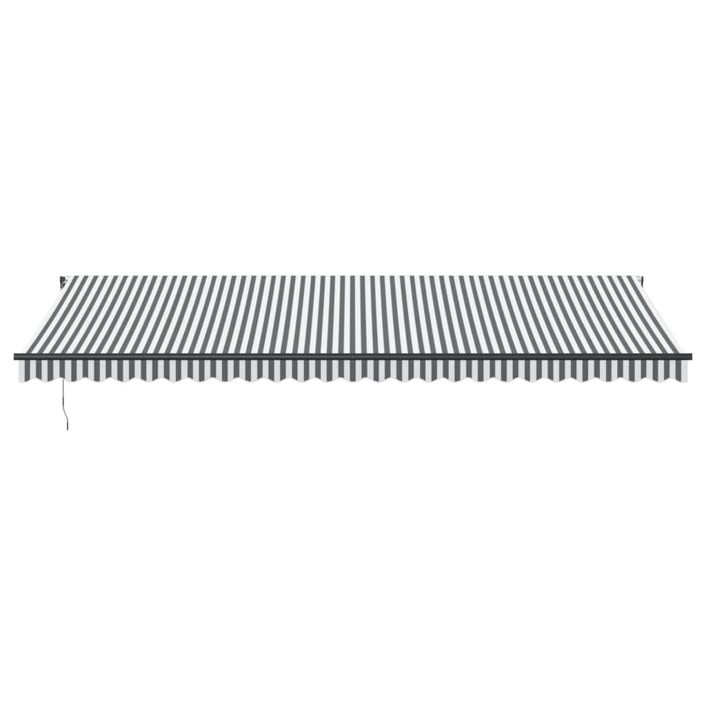 vidaXL Markise Automatisch mit LEDs Anthrazit & Weiß 600x350 cm