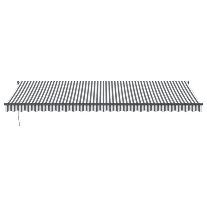 vidaXL Markise Automatisch mit LEDs Anthrazit & Weiß 600x350 cm