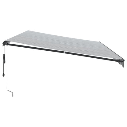 vidaXL Markise Automatisch mit LEDs Anthrazit & Weiß 600x350 cm