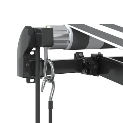 vidaXL Markise Automatisch mit LEDs Anthrazit & Weiß 600x350 cm