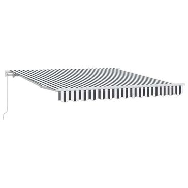 vidaXL Store banne manuel anthracite et blanc 300x250 cm
