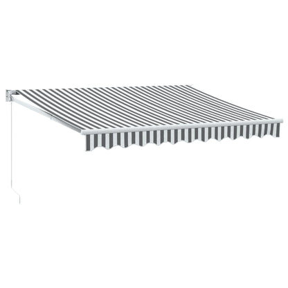 vidaXL Markise Einziehbar Anthrazit und Weiß 3x2,5 m Stoff & Aluminium