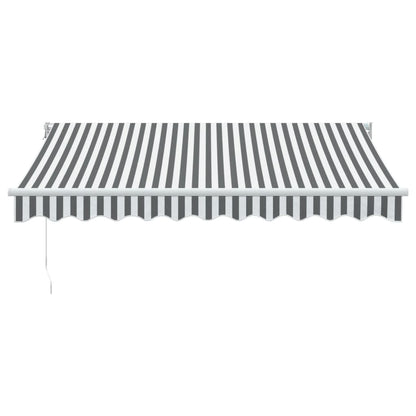 vidaXL Markise Einziehbar Anthrazit und Weiß 3x2,5 m Stoff & Aluminium