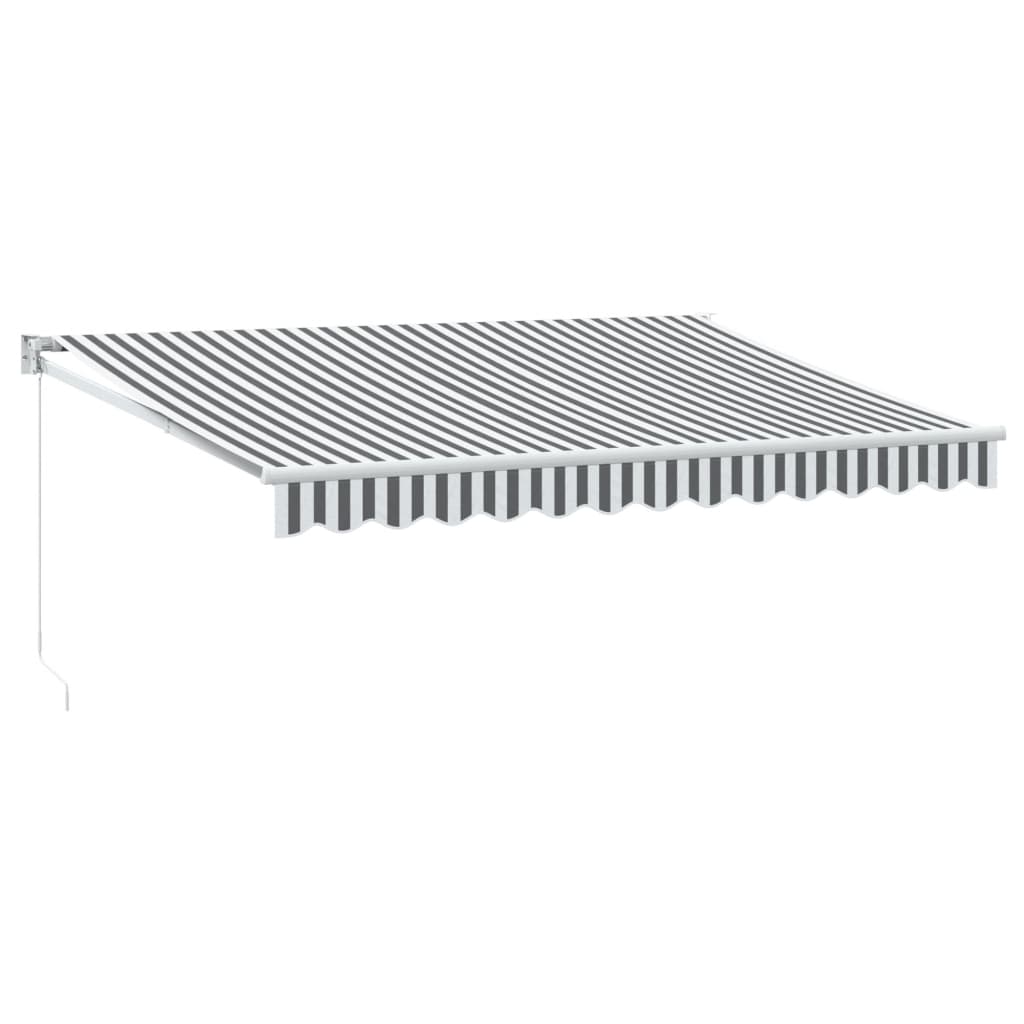 vidaXL Markise Einziehbar Anthrazit & Weiß 3,5x2,5 m Stoff & Aluminium