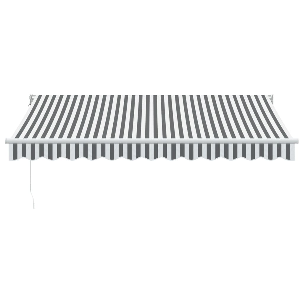 vidaXL Markise Einziehbar Anthrazit & Weiß 3,5x2,5 m Stoff & Aluminium