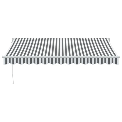 vidaXL Markise Einziehbar Anthrazit & Weiß 3,5x2,5 m Stoff & Aluminium