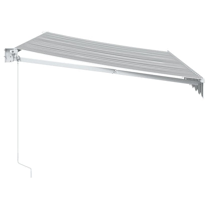 vidaXL Markise Einziehbar Anthrazit & Weiß 3,5x2,5 m Stoff & Aluminium