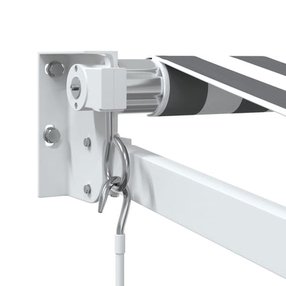 vidaXL Markise Einziehbar Anthrazit & Weiß 3,5x2,5 m Stoff & Aluminium