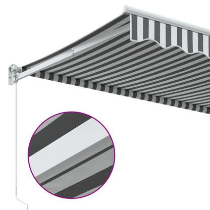 vidaXL Markise Einziehbar Anthrazit & Weiß 3,5x2,5 m Stoff & Aluminium