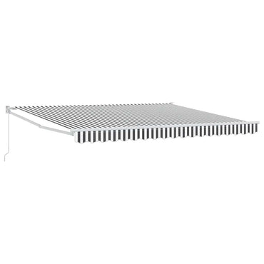 vidaXL Store banne rétractable anthracite et blanc 4x3 m Tissu et aluminium