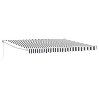 vidaXL Markise Einziehbar Anthrazit und Weiß 4x3 m Stoff und Aluminium