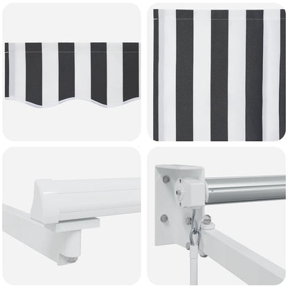 vidaXL Markise Einziehbar Anthrazit und Weiß 4x3 m Stoff und Aluminium