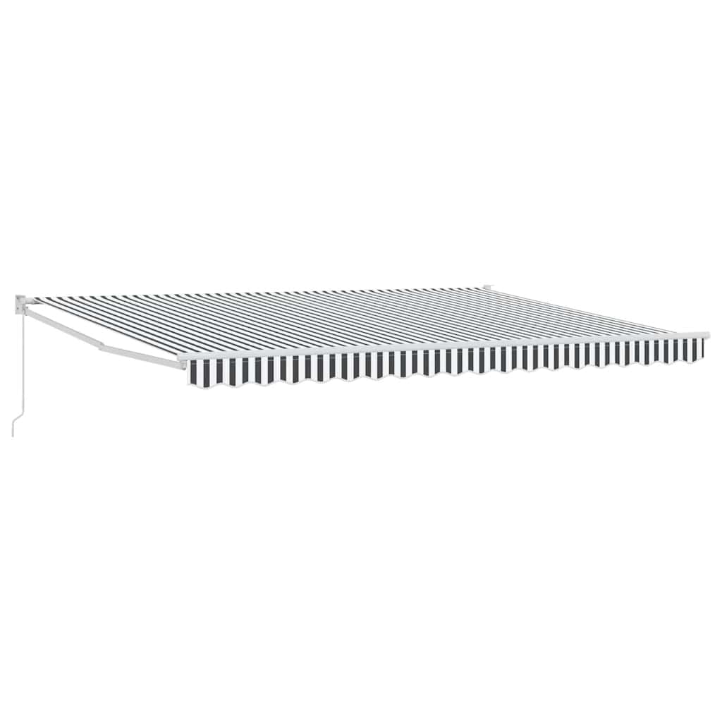 vidaXL Markise Einziehbar Anthrazit und Weiß 4,5x3 m Stoff & Aluminium
