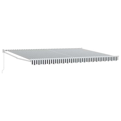 vidaXL Markise Einziehbar Anthrazit und Weiß 4,5x3 m Stoff & Aluminium